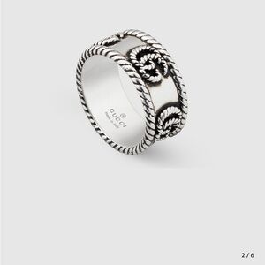 Gucci Silver Band with Rope Accents